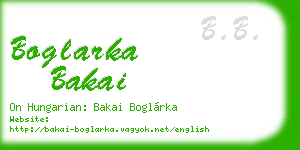 boglarka bakai business card