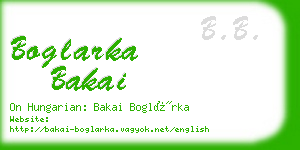 boglarka bakai business card